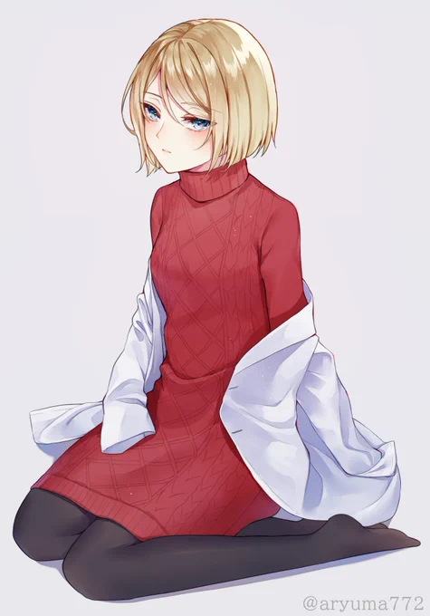 #evilliouschronicles 定期的にレヴィアさんに赤いニット着せたくなる 
