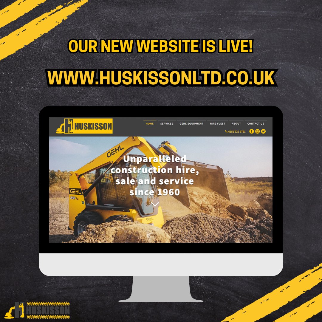 Our brand new website is now up and running, with an updated #Gehl equipment catalogue and machine specifications for our hire fleet. Check it out on huskissonltd.co.uk