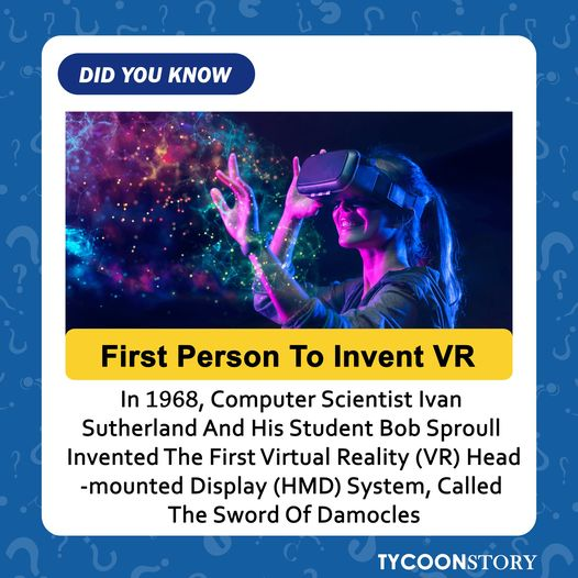 #DidYouKnow 

#Pioneering #TechHistory #innovations #sutherlandshire #scientist #sproull #inventions #virtualrealityworld #headmounted #visions #damocles #bobsproull