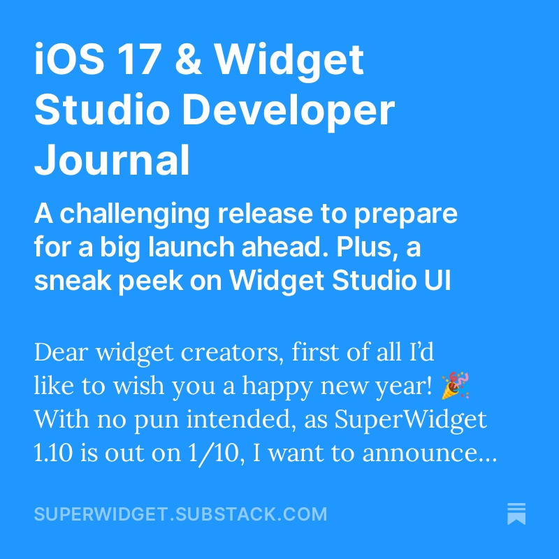 superwidgetapp's tweet photo. SuperWidget 1.10 is rolling to the App Store in the next hours!

https://t.co/fSL4likSQW https://t.co/f53opV5zHk