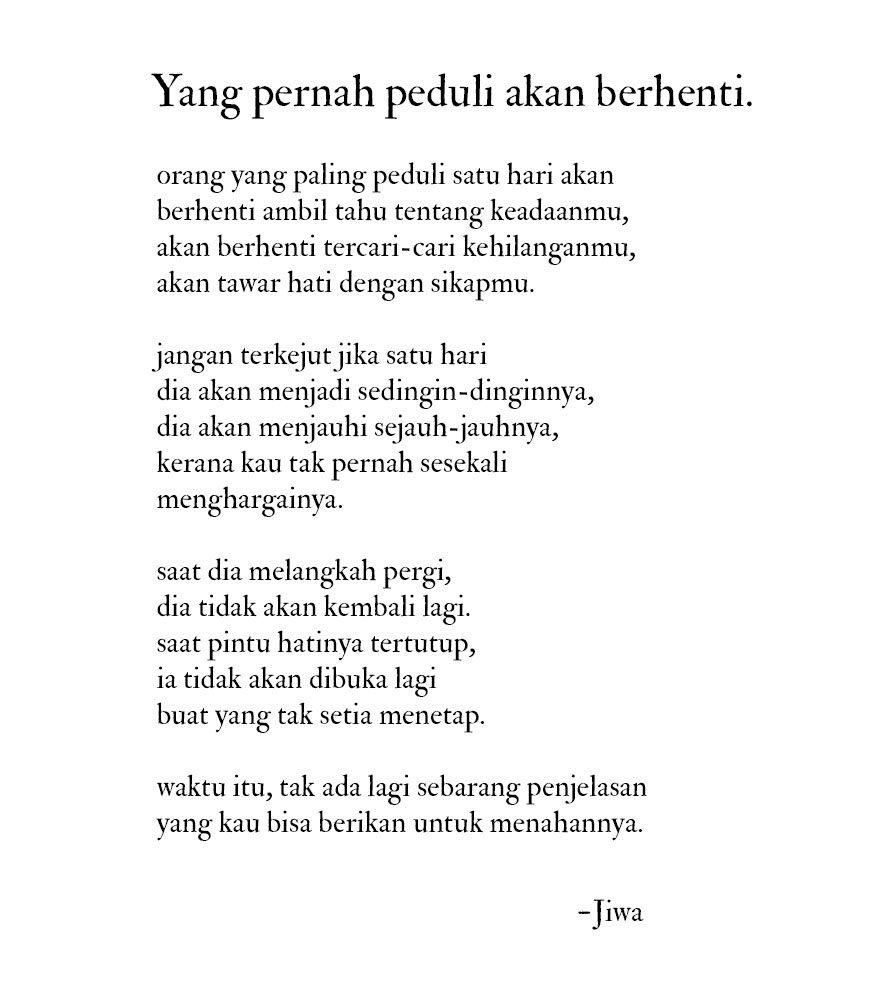 MustaqimJiwa's tweet photo. Yang pernah peduli akan berhenti. https://t.co/gi3ntLB2mC