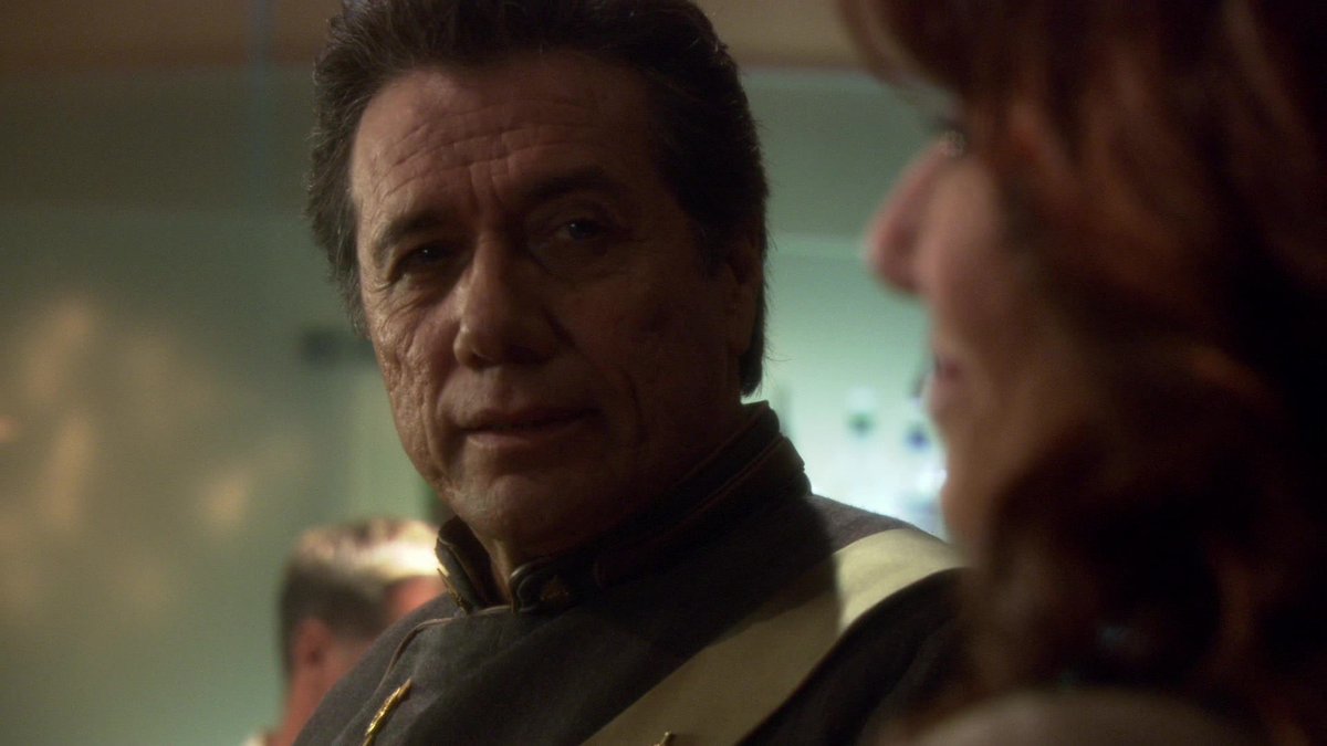 DHPLover's tweet photo. #OTD in 2005:
Bill: “Madam President, good evening.”
Laura: “I thought you hated these things.”
Bill: “It’s Colonial Day, where else would I be? I’m a patriot.”
Laura: “You really are, aren’t you?”
#BSG #ColonialDay https://t.co/xkz3KGhZDc
