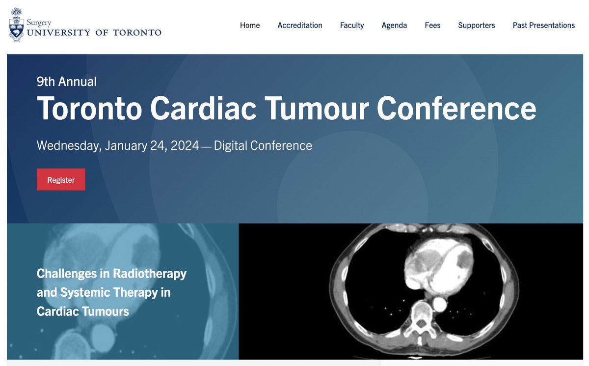 Two more weeks until the 9th Annual Toronto Cardiac Tumour Conference, convening #CardiacTumour specialists from all corners of the world and emphasizing multidisciplinary approaches. Registration is FREE: cpd.utoronto.ca/cardiactumours/ #GlobalCardiacSurgery #CardioTwitter