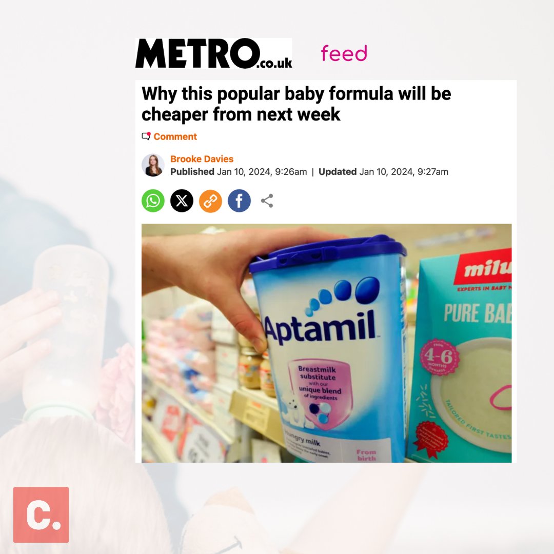 UKChange's tweet image. 🚨 Danone, which produces Aptamil baby formula, has agreed to cut their prices after an investigation was launched into their high inflation.

It comes after over 50,000 people signed @MetroUK and @feedukorg&apos;s #FormulaForChange petition. 

Read more: metro.co.uk/2024/01/10/thi…