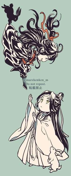 2boys multiple boys chinese clothes long hair robe long sleeves headband  illustration images