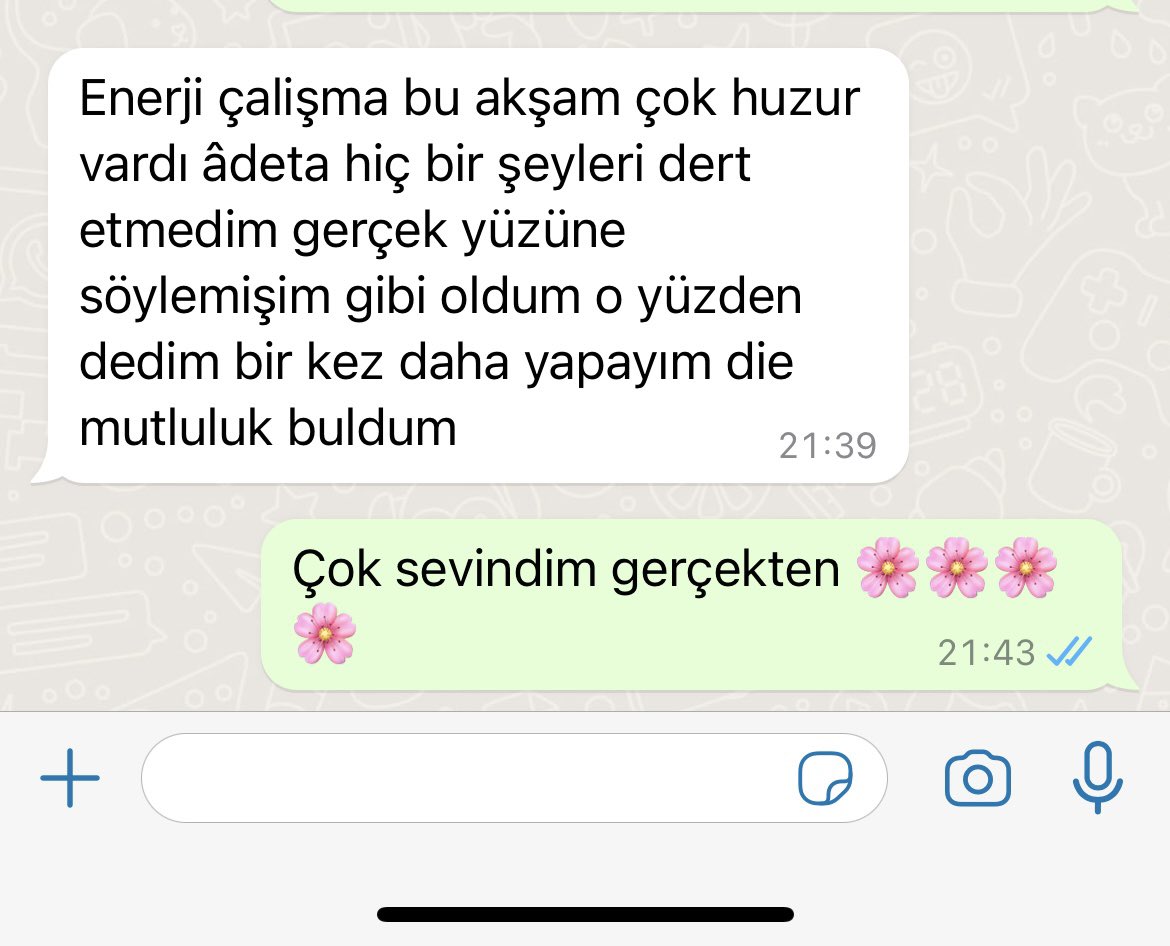Enerji çalışması dönüşleri 💕💕