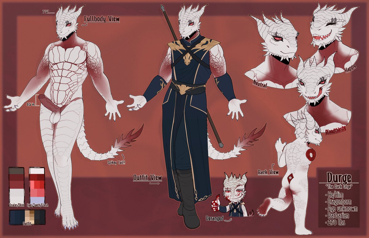 NeonsSheath's tweet photo. Ref sheet c♡mm for anonymous of their durge! https://t.co/a9w22XC69d