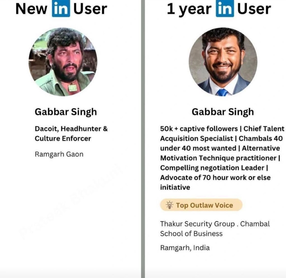 richagoud's tweet photo. The person behind this has truly made the time spent scrolling on LinkedIn worthwhile. #LiNKEDiN #gabbaraajayega https://t.co/rKQRuvU1VL