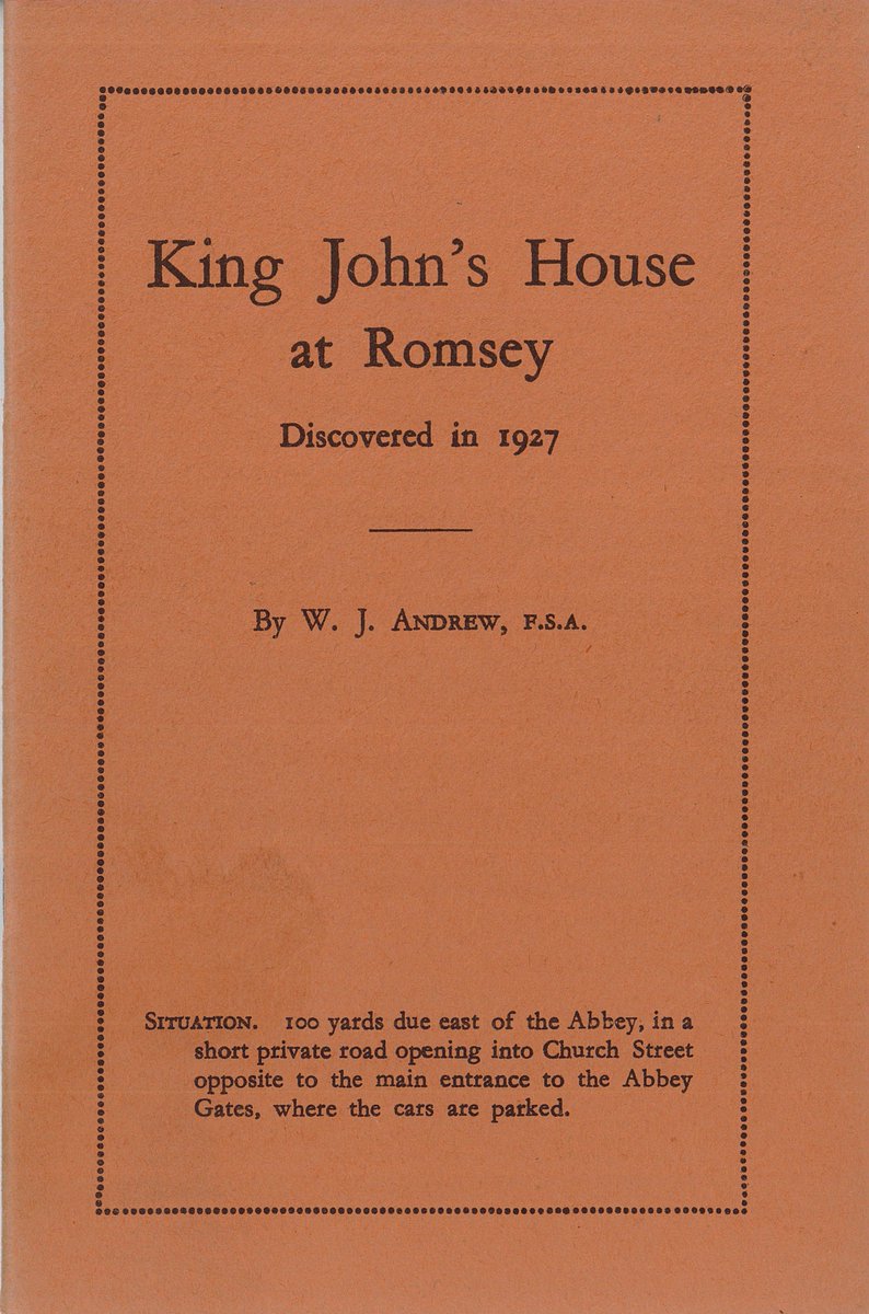 Late start but here is the #KingJohnsHouse #AlphabetChallenge #WeekA. This fine looking gentleman is called Walter Andrew. He wrote the very first guide to King John's House. Discover Walter's contribution to the 'Story of King John's House' on our guided tour @moreTestValley