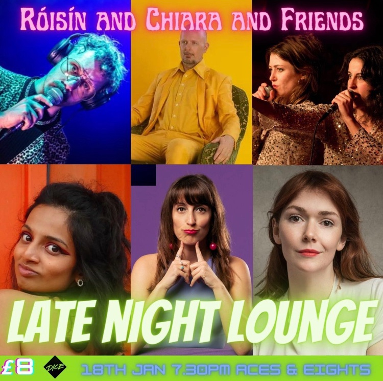 Thursday 18th January 2024, #latenightlounge is back @Aces_Bar with @carlporridge @Danleesplease @pravanyapillay @_JoGriffin @ElfLyons tix on @dicefm out in our bio link!!!