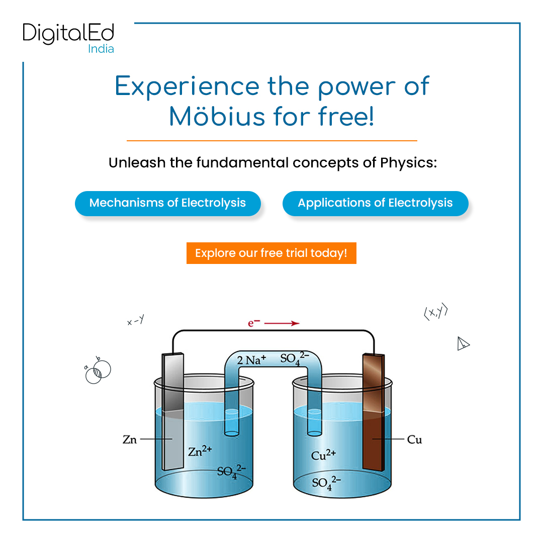 Explore trial lessons for FREE! 
Uncover the secrets behind the dynamic interplay of electrical and chemical energy through the fascinating Mechanisms of Electrolysis.
#Electrochemistry #Electrolysis #ChemistryLessons #Möbius