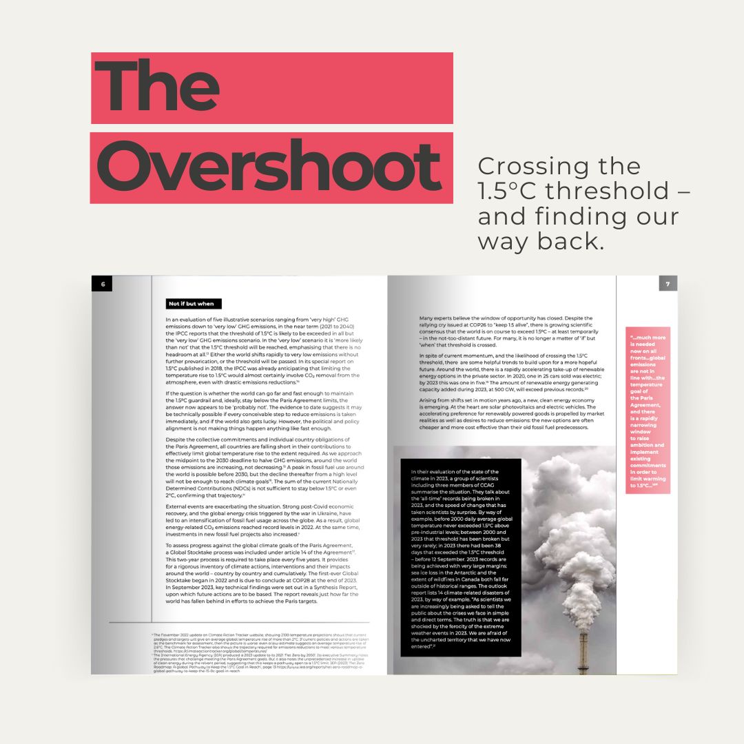 🔴Once we’re in the danger zone, we need to get out of it as soon as we can – we can't just stick our heads in the sand. 🟢Our recent Overshoot report looks at the implications of crossing the 1.5°C limit and how we can find our way back to safety.