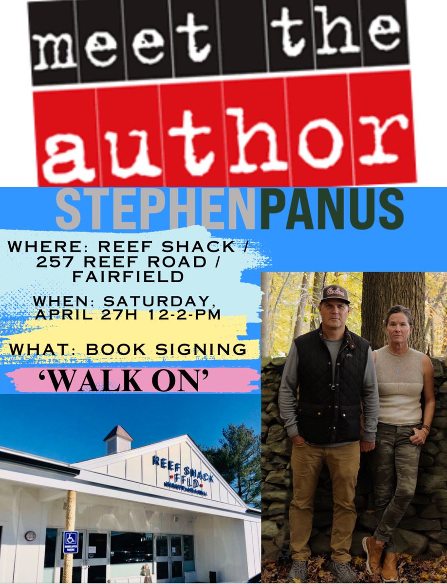 StephenPanus's tweet photo. The “Walk On” book tour will be holding a book signing on Saturday, April 27 at Reef Shack from 12-2pm in Fairfield, CT. Come enjoy their famous Jake Panus Grilled Cheese, buy a book and support the Jake Panus Walk On Scholarship. #WalkOnForJake https://t.co/IKE8W82K1l