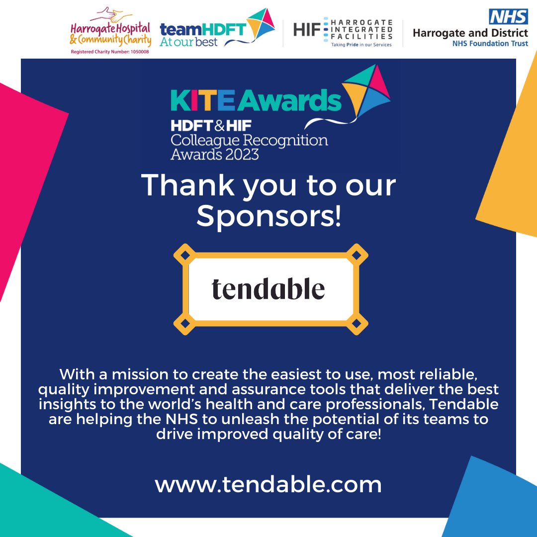 harrogatehcc's tweet photo. Our Colleague Recognition awards are coming soon – Thank you to our corporate sponsors, who have made this event possible! @WeAreTendable https://t.co/9kLNWxL1PF
