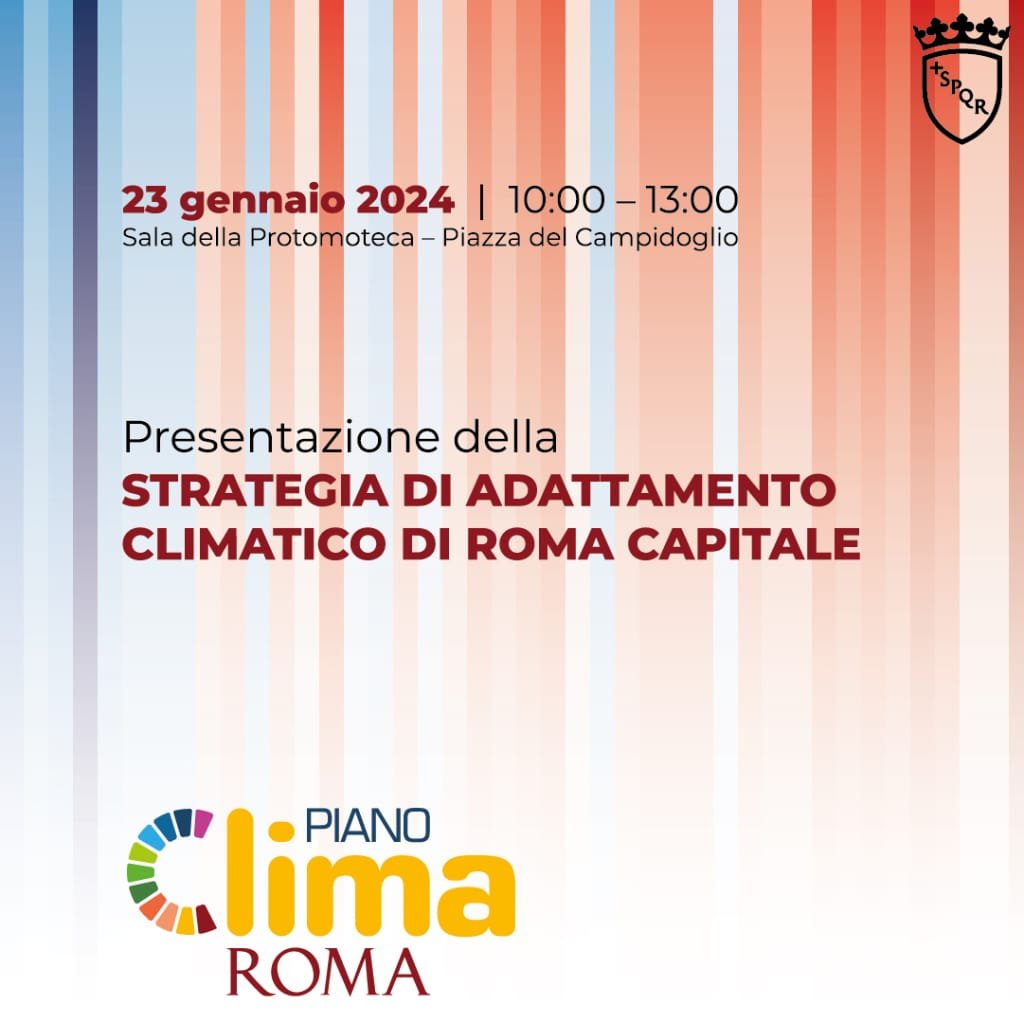 SISC_climate's tweet photo. EVENTO
📆 23 gennaio 2024 - 10.00-13.00
🏢Sala del Protomoteca in Campidoglio, Roma
‼️ Presentazione della Strategia di Adattamento di Roma Capitale

Partecipa la nostra presidente eletta Paola Mercogliano! @mepa487 

@Roma https://t.co/8fDwtUfDz8