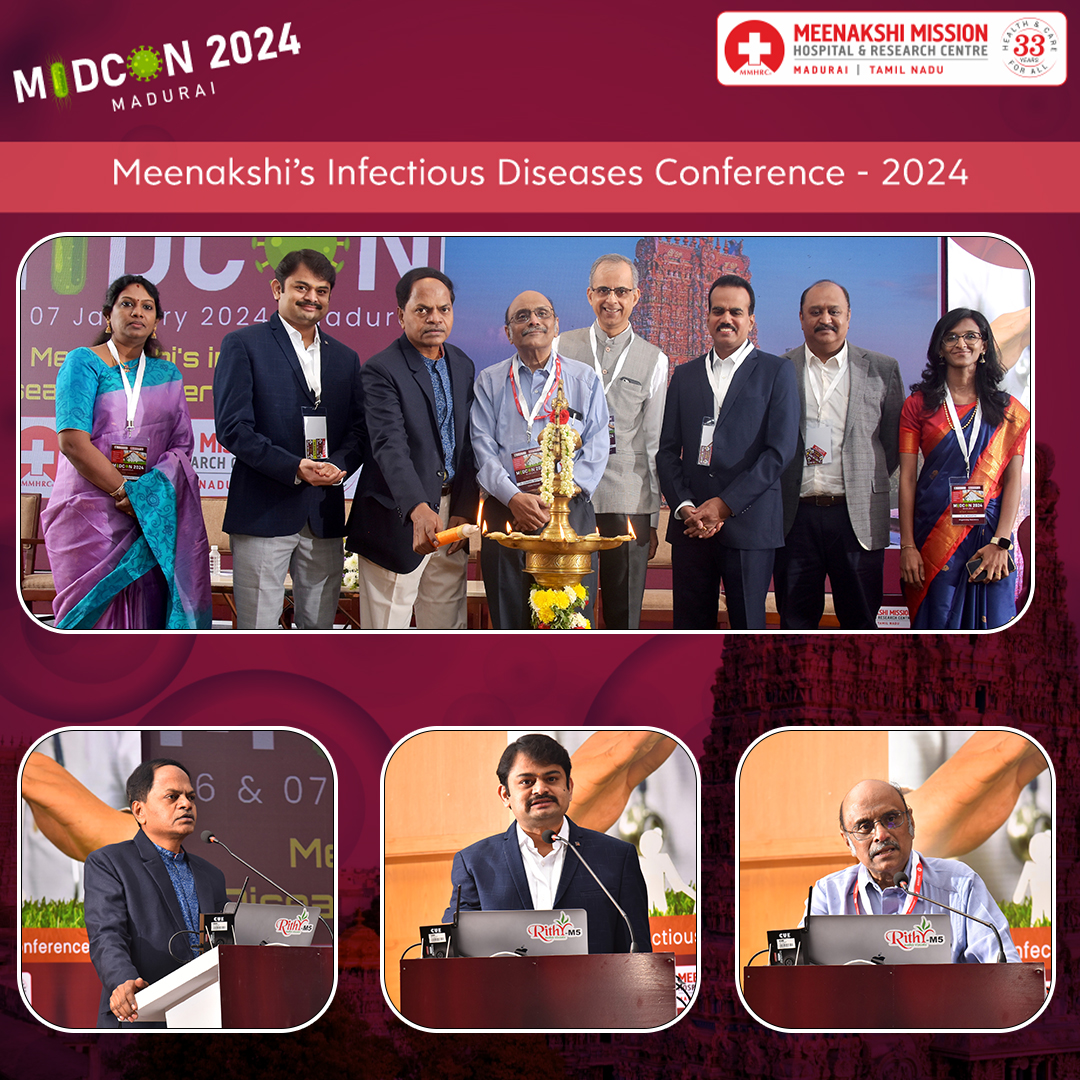 OfficialMMHRC's tweet photo. A two-day conference on infectious diseases, MIDCON 2024 was organised by Meenakshi Mission Hospital and Research Centre in association with Indian Medical Association, Madurai Meenakshi Chapter, during January 06-07, 2024. #MIDCON #MIDCON2024 #InfectiousDiseases #IDConference https://t.co/2LtJdxaaYB