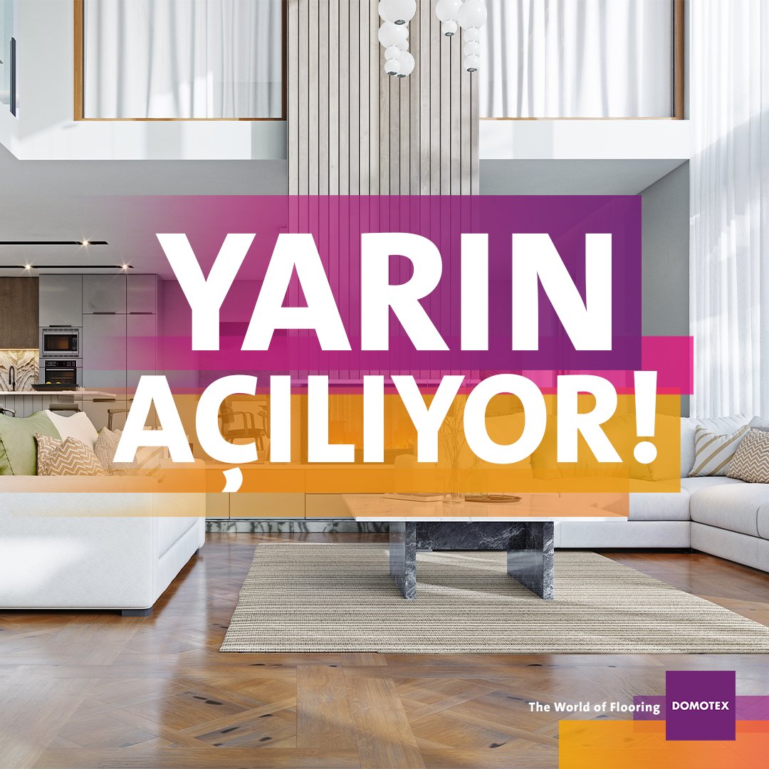 Giriş biletinizi hemen alın, Halı ve Zemin Kaplamaları Endüstrisinin merkez etkinliğinde tüm sektörel gelişmeleri takip etme fırsatını yakalayın!

DOMOTEX Ziyaretçi Bileti: domotex.de/en/for-visitor…

#FlooringInnovation #TradeShowExcellence #Hannover #WhyDTX