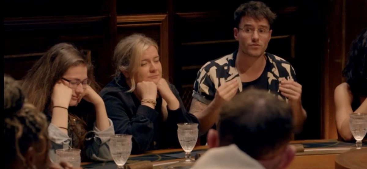 Who’s ready for episode 4 tonight?! Me and Meg really channelling the  energy of that last roundtable here 🥴😬😭Tonight, 9pm, BBC1! #TheTraitorsUK