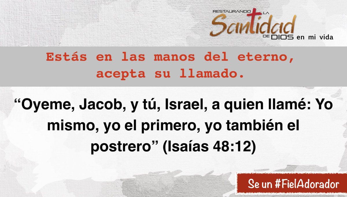 #RPSP | Isaías 48

“Así ha dicho Jehová, Dios tuyo…” 17
Él es:
✦ Tu Redentor.
✦ Tu Dios personal.
✦ Tu Maestro.
✦ Tu Guía.

¿Quieres vivir con Él?

@AdventistasAPSur
<a href="/AdventistasUPS/">Adventistas Perú - UPS</a>