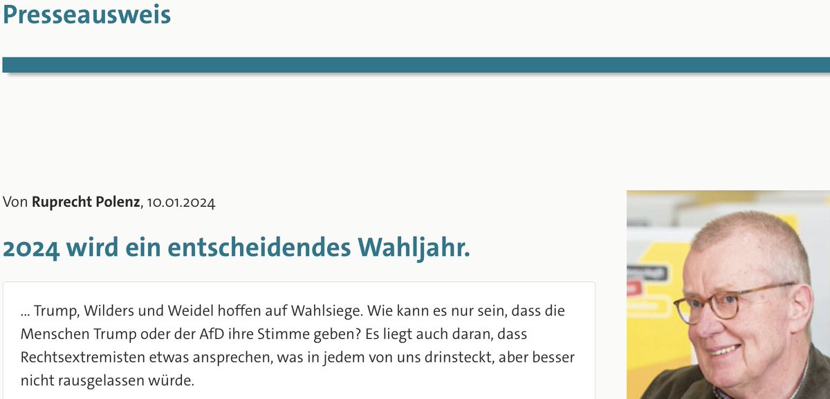 „In einer Gesellschaft ohne Wut, Missgunst und Angst bekäme die AfD kaum eine Stimme.“ - deshalb verstärkt sie diese negativen Eigenschaften. Meine neue Kolumne

nadann.de/presseausweis
