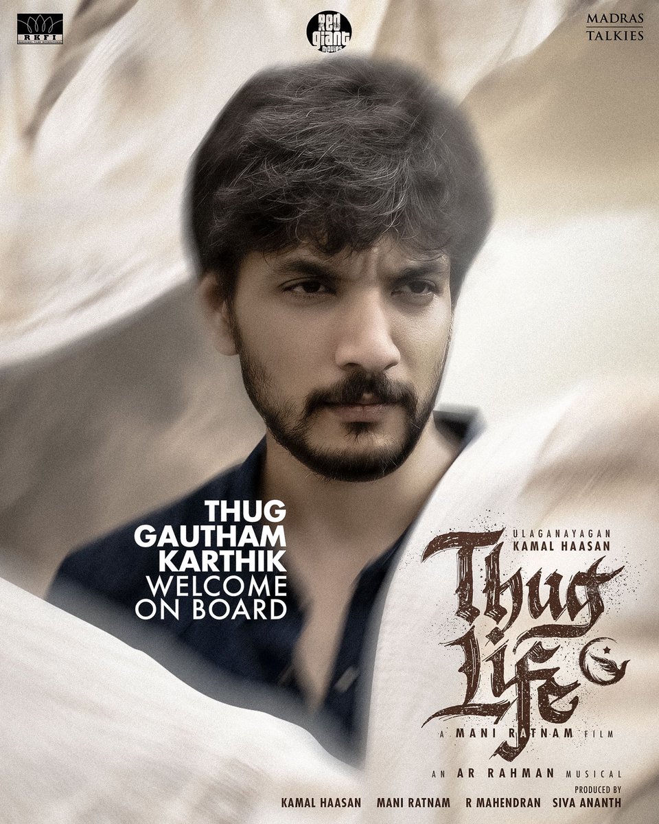 Red Giant Movies (@redgiantmovies_) on Twitter photo Welcome onboard to the magnificent ensemble of Thug Life.
#JojuGeorge <a href="/Gautham_Karthik/">Gautham Ram Karthik</a>
#Thuglife #Ulaganayagan #KamalHaasan
<a href="/ikamalhaasan/">Kamal Haasan</a> #ManiRatnam <a href="/arrahman/">A.R.Rahman</a> #Mahendran <a href="/bagapath/">Siva Ananth</a> <a href="/actor_jayamravi/">Ravi Moham</a> <a href="/trishtrashers/">Trish</a> <a href="/dulQuer/">Dulquer Salmaan</a> <a href="/abhiramiact/">Abhirami</a> #Nasser
<a href="/MShenbagamoort3/">M Shenbagamoorthy</a> <a href="/RKFI/">Raaj Kamal Films International</a> Welcome onboard to the magnificent ensemble of Thug Life.
#JojuGeorge <a href="/Gautham_Karthik/">Gautham Ram Karthik</a>
#Thuglife #Ulaganayagan #KamalHaasan
<a href="/ikamalhaasan/">Kamal Haasan</a> #ManiRatnam <a href="/arrahman/">A.R.Rahman</a> #Mahendran <a href="/bagapath/">Siva Ananth</a> <a href="/actor_jayamravi/">Ravi Moham</a> <a href="/trishtrashers/">Trish</a> <a href="/dulQuer/">Dulquer Salmaan</a> <a href="/abhiramiact/">Abhirami</a> #Nasser
<a href="/MShenbagamoort3/">M Shenbagamoorthy</a> <a href="/RKFI/">Raaj Kamal Films International</a>