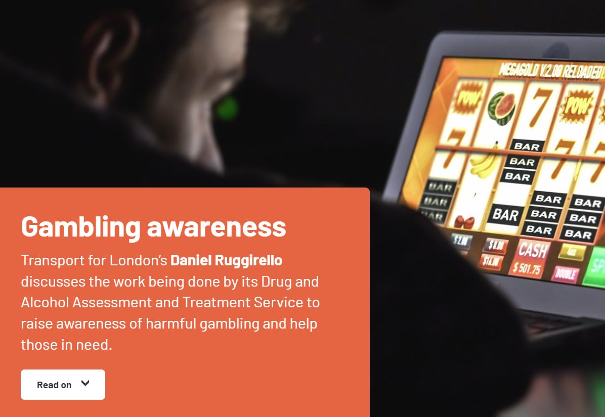 RSSB_rail's tweet image. In this issue of Right Track, Transport for London’s Daniel Ruggirello discusses the work being done by its Drug and Alcohol Assessment and Treatment Service to raise awareness of harmful gambling and help those in need. brnw.ch/21wFX5w

#RSSB #RightTrack # Frontline