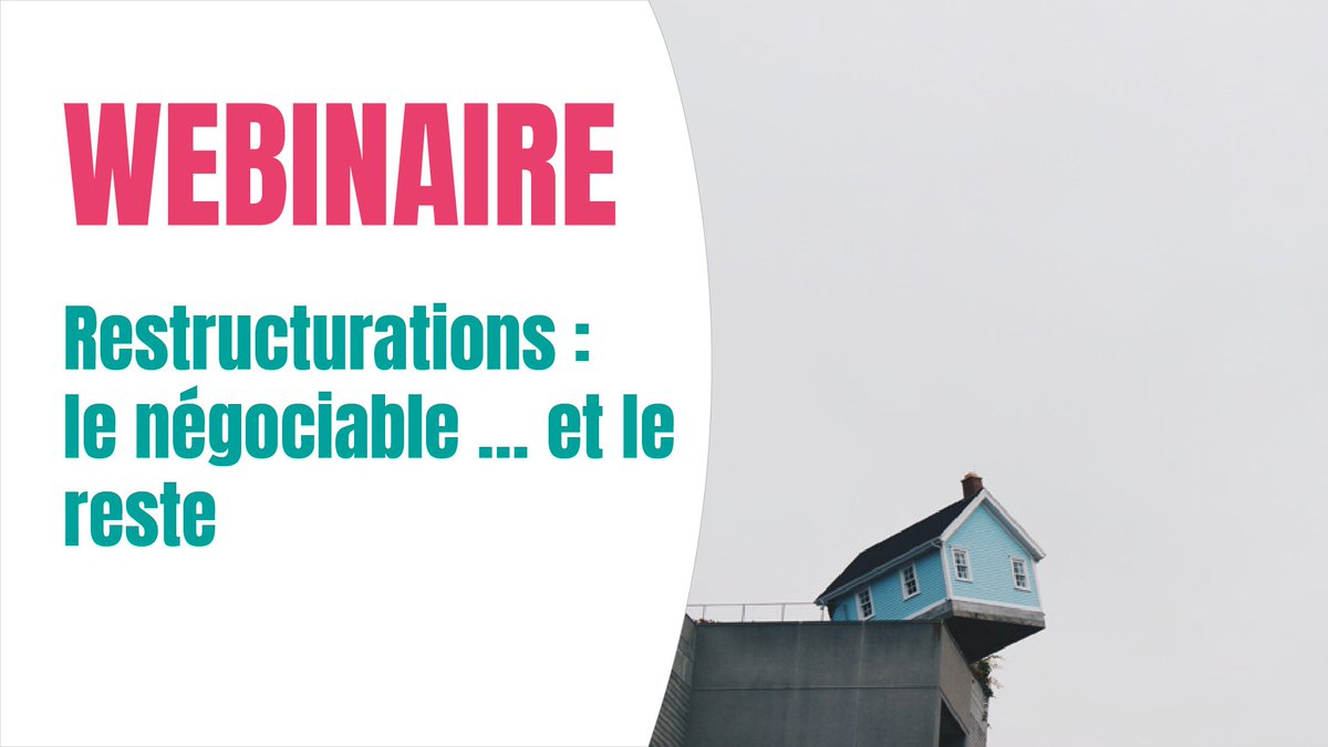 🔍 La négociation devient incontournable dans les restructurations. 
📆 Ne manquez pas notre webinaire du 16 janvier pour tout savoir sur les enjeux, les risques, et les opportunités de la négociation 👉 ow.ly/Tp1x50Qo5tZ