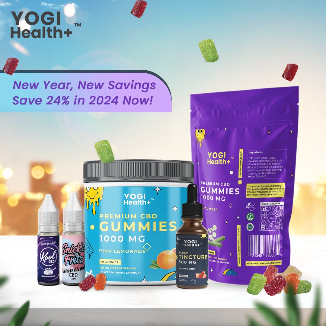 Elevate your wellness game! Grab a fantastic 24% off on all CBD products using code 'Newyear24'. Don't miss out on this epic deal! 

#YogiHealthPlus #CBDSavings #ExcitingOffers #CBDDeals #CBDDiscount #CBDSpecial #CBDSale #SaveOnCBD #CBDOffers #DiscountedCBD #WellnessDeals