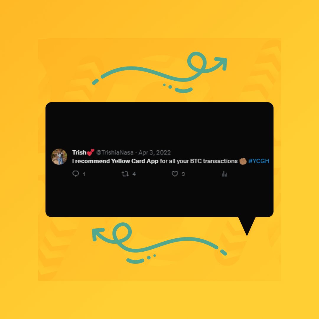 yellowcard_app's tweet photo. This year, we're letting our community do the talking! 🌟
You can also enjoy fast and convenient money moves when you use Yellow Card. Download the Yellow Card app today or visit https://t.co/uj0ZwRjRjM to get started. 🚀
#What'sYourMoneyMove? #GoCryptoWithYellowCard https://t.co/PqqitXZ2bl