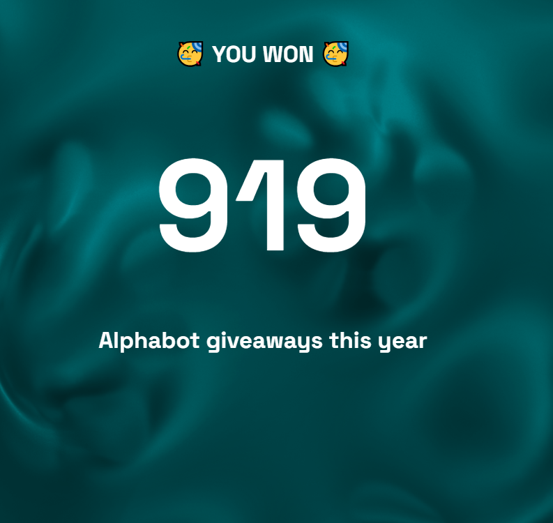 edwardhall_'s tweet photo. Oh no, have I been degen-ing too hard?
13,000 @alphabot WL entries last year ๐ซฃ
That's an average of 36 a day ๐คฃ
#AlphabotWrapped https://t.co/BDhTtHo1b3