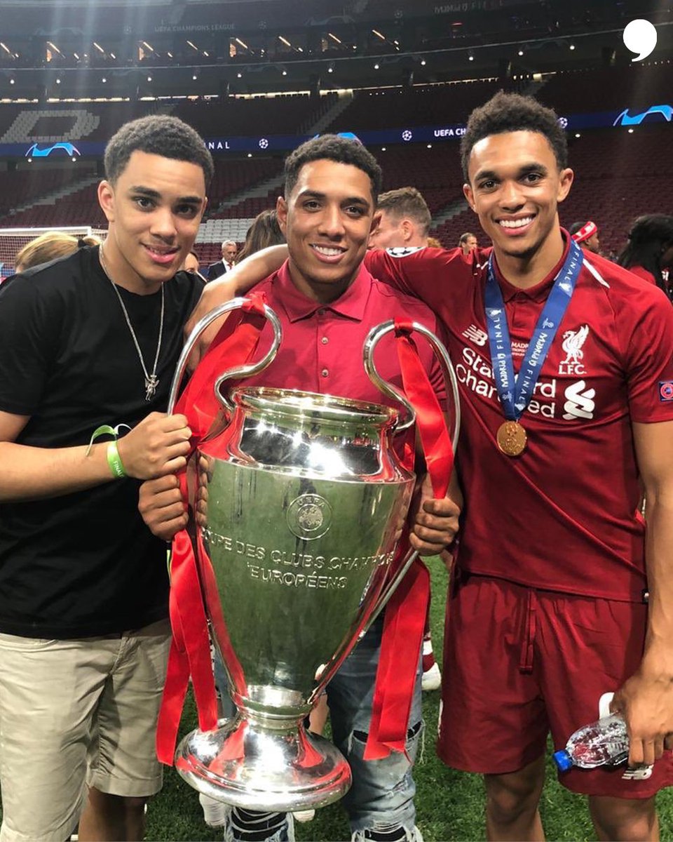 Trent Alexander-Arnold: "My brothers weren’t just my brothers, they were my best friends.

As I got a bit older, and I moved up through the Liverpool academy, Tyler and Marcel willingly sacrificed their own dreams for mine. I think maybe we all realized at a young age that being
