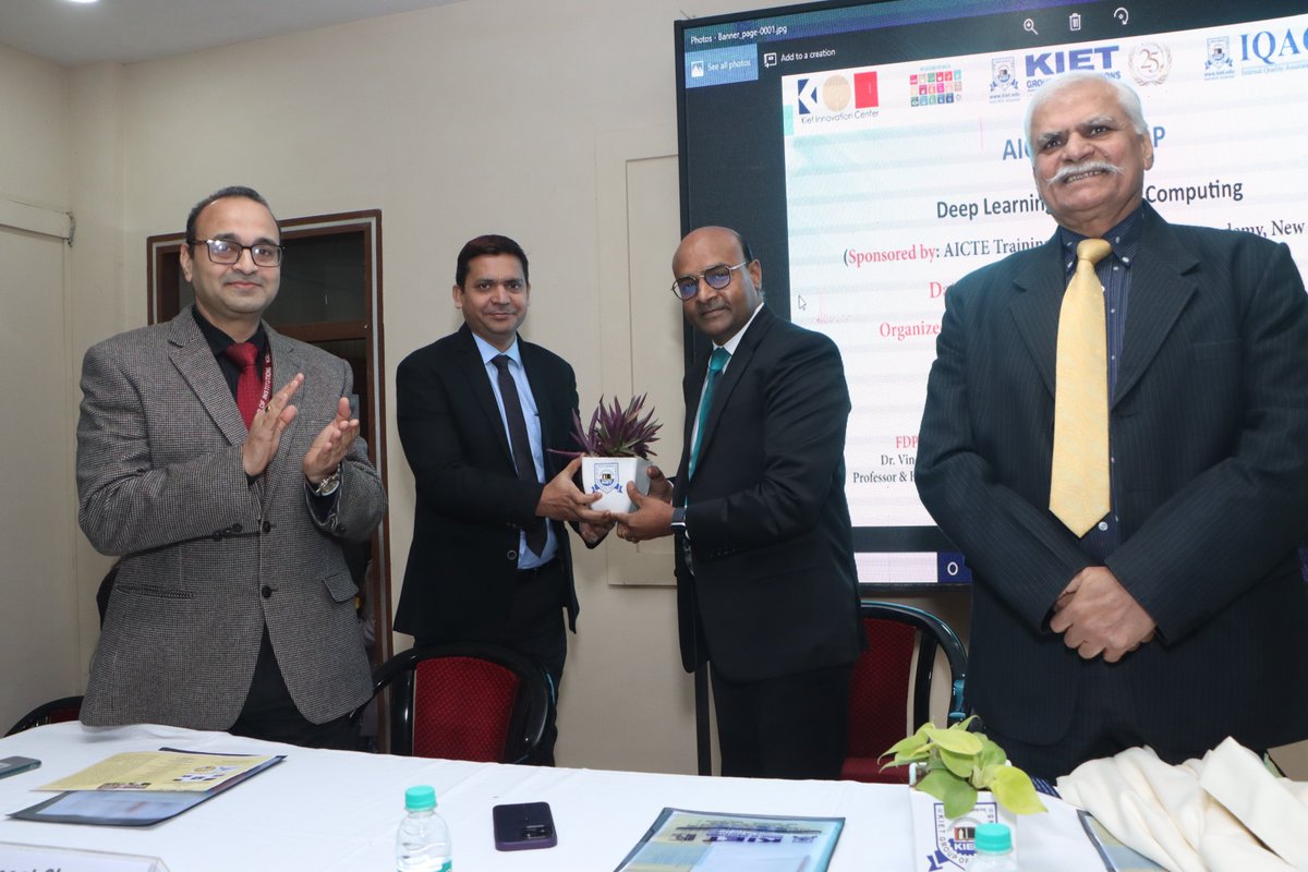 Kiet_edu's tweet image. #Atal_Faculty_Development_Program on &quot;#Deep_Learning for #Visual_Computing&quot;, organized by #CSE Department had a #successful inauguration on 8 January 2024.
#kiet_group_of_institutions #KIETGZB #kietengineeringcollege #KIET #AKTU #AICTE #FacultyDevelopmentProgram #AtalFDP