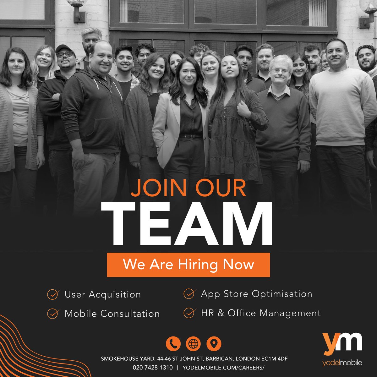 We enjoyed a fantastic year in 2023, and our ambitions for 2024 are even greater🌟

We are actively seeking talented individuals to join our dynamic team🤗

If you’re interested, email us at careers@yodelmobile.com👀

#MobileMarketing #DigitalMarketing #AppMarketingAgency #London