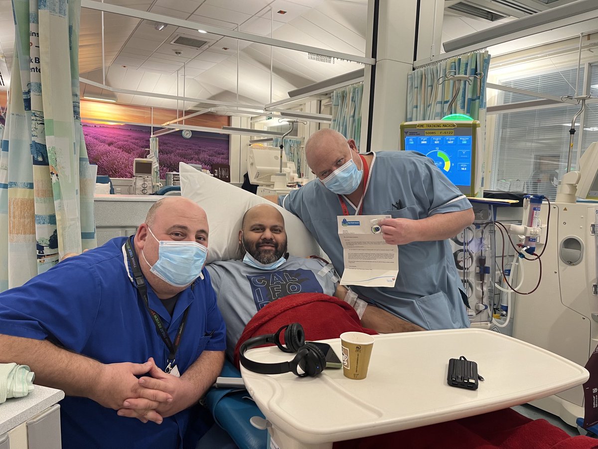 A big shout out to Mark Short who received the Tulip award yesterday for being outstanding. He was nominated by one of the patients who commented that on the days when he finds it difficult to come to hospital the faces of some nurses motivates him to come and have his dialysis.