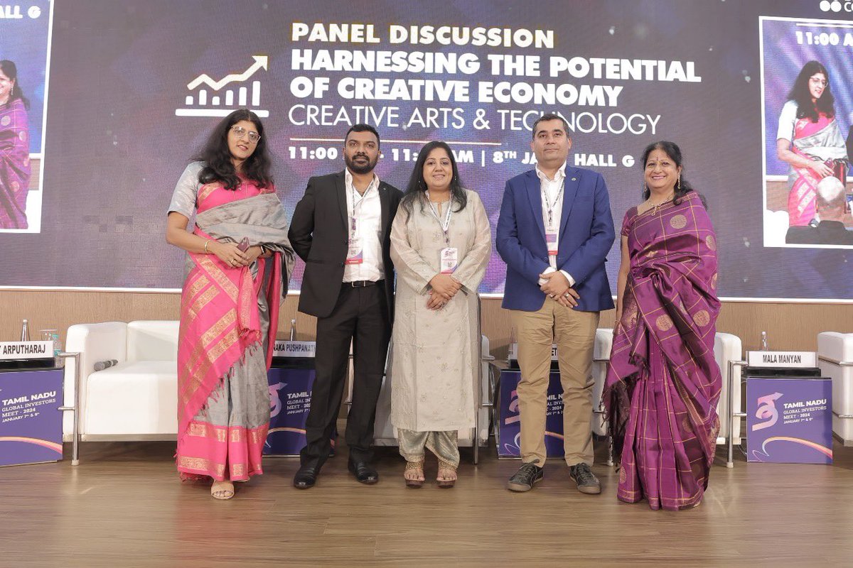 Empowering discussions at TNGIM 2024! 

Our COO, Mala Manyan, shared valuable insights as one of the four panelists, unraveling the immense potential of the Creative Economy. 

A proud moment as we contribute to shaping the future landscape. 

#TNGIM2024 #inbritish