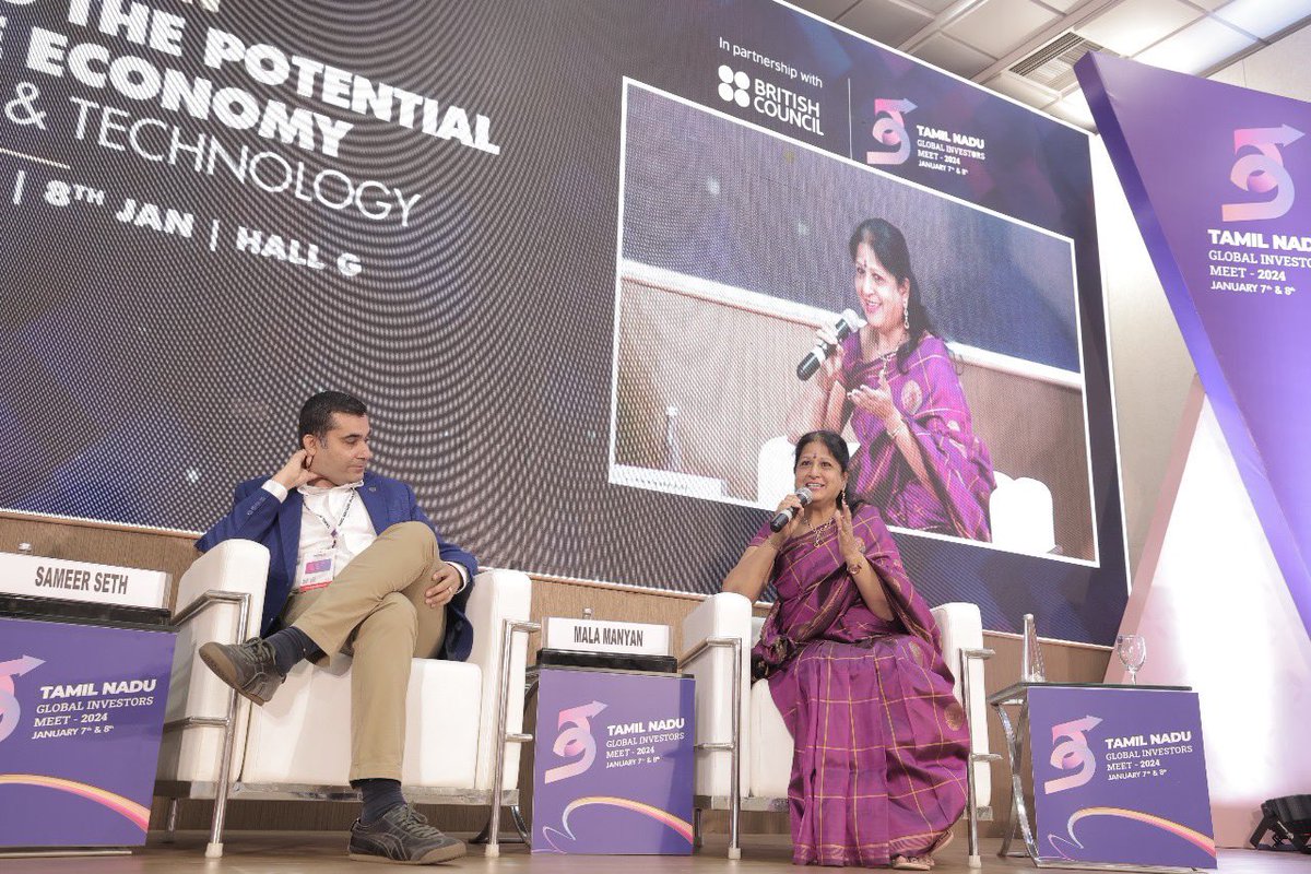 iGeneDIandVFX's tweet photo. Empowering discussions at TNGIM 2024! 

Our COO, Mala Manyan, shared valuable insights as one of the four panelists, unraveling the immense potential of the Creative Economy. 

A proud moment as we contribute to shaping the future landscape. 

#TNGIM2024 #inbritish https://t.co/bXjRYz7z0z