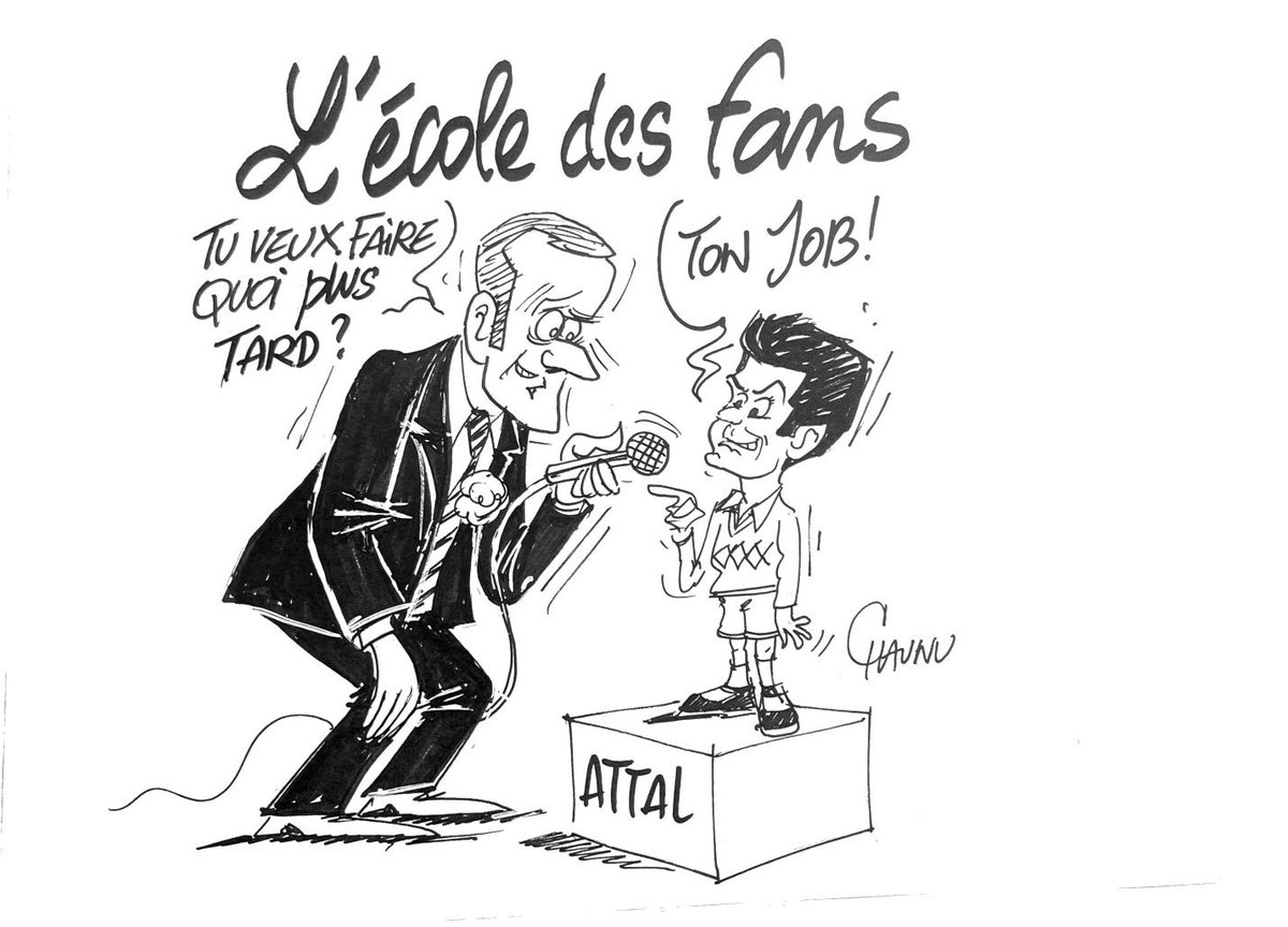 ✏️ humeur noire #macron @emmanuelmacron @GabrielAttal #attal #premierministre #actu #dessin #caricature