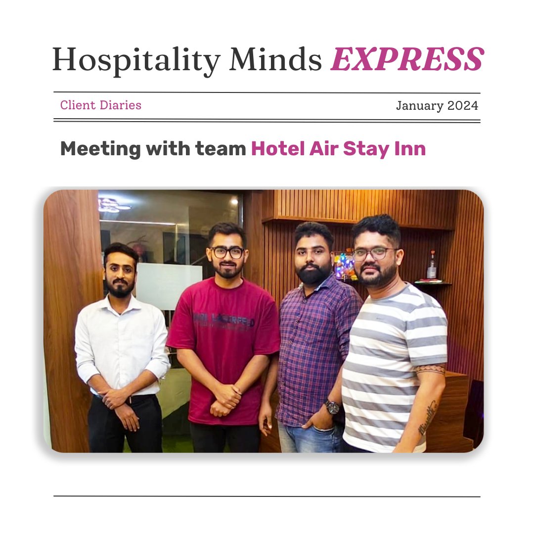 bornforhotels's tweet photo. Success in hospitality requires passion and a strategic mindset. Our team recently met with a valued team of Hotel Air Stay Inn to discuss future strategies that will keep them ahead of the game📈

#hospitalityminds https://t.co/ADnEPusrbp