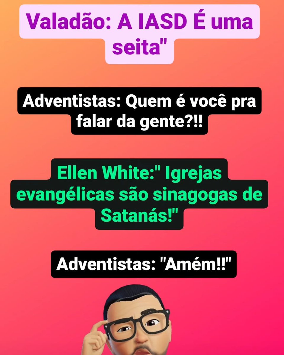 #adventistas ... Vai entender o Michelson Borges ficou bravo...😅😅😅