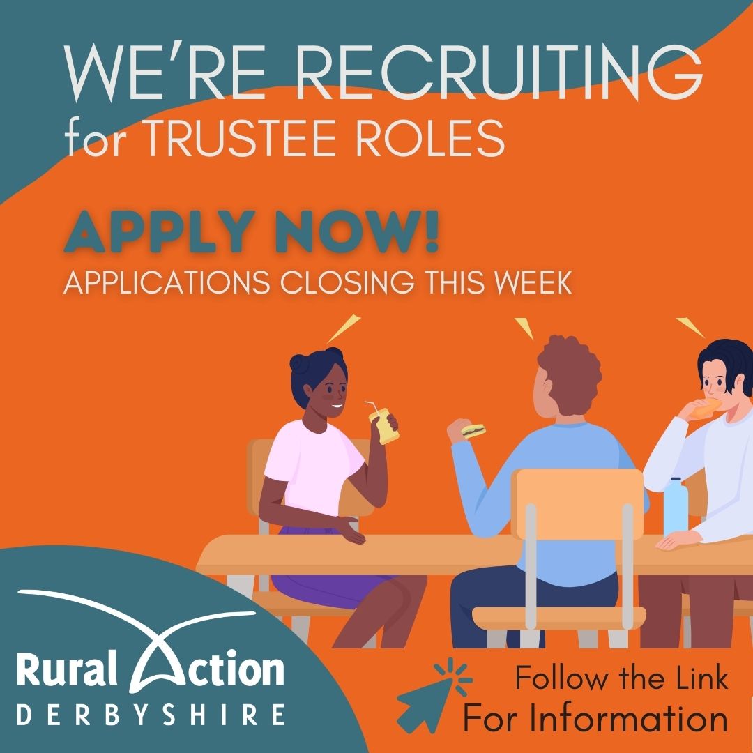 Make a difference and join the mission!

We are looking for two new Trustees ready to help shape the future of RAD - click the linktr.ee in the description for more information!

ruralactionderbyshire.org.uk/join-our-team

#SupportRAD #TrusteeRecruitment