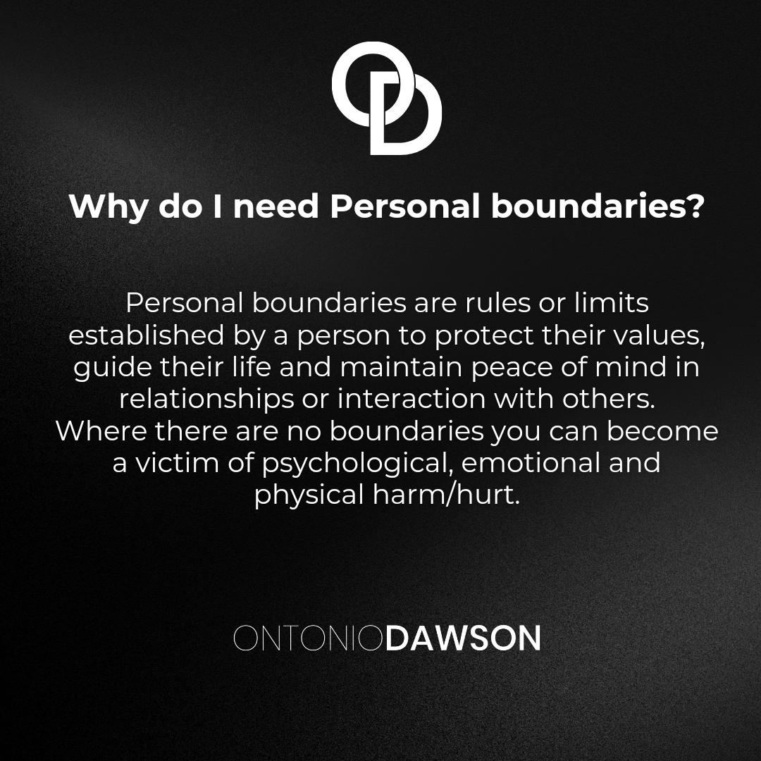 We often compromise on our values and personal goals because there are no clear boundaries establish. Establish your boundaries and they will allow you to be accountable to your self-worth. #mentalhealth #mentalwealth #speakblackman #mentalhealing #boundaries #cbttherapist