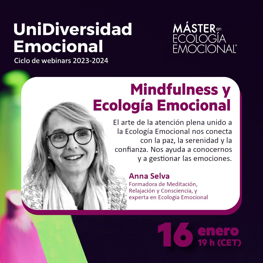 🌱🧘 ¿Qué pasa si unimos la #meditación con la #EcologíaEmocional?  

¡Ven a descubrirlo el próximo martes en nuestra #UniDiversidadEmocional! 

📝Inscríbete AQUÍ: bit.ly/3RU59cV

<a href="/annaselva8/">anna selva</a>