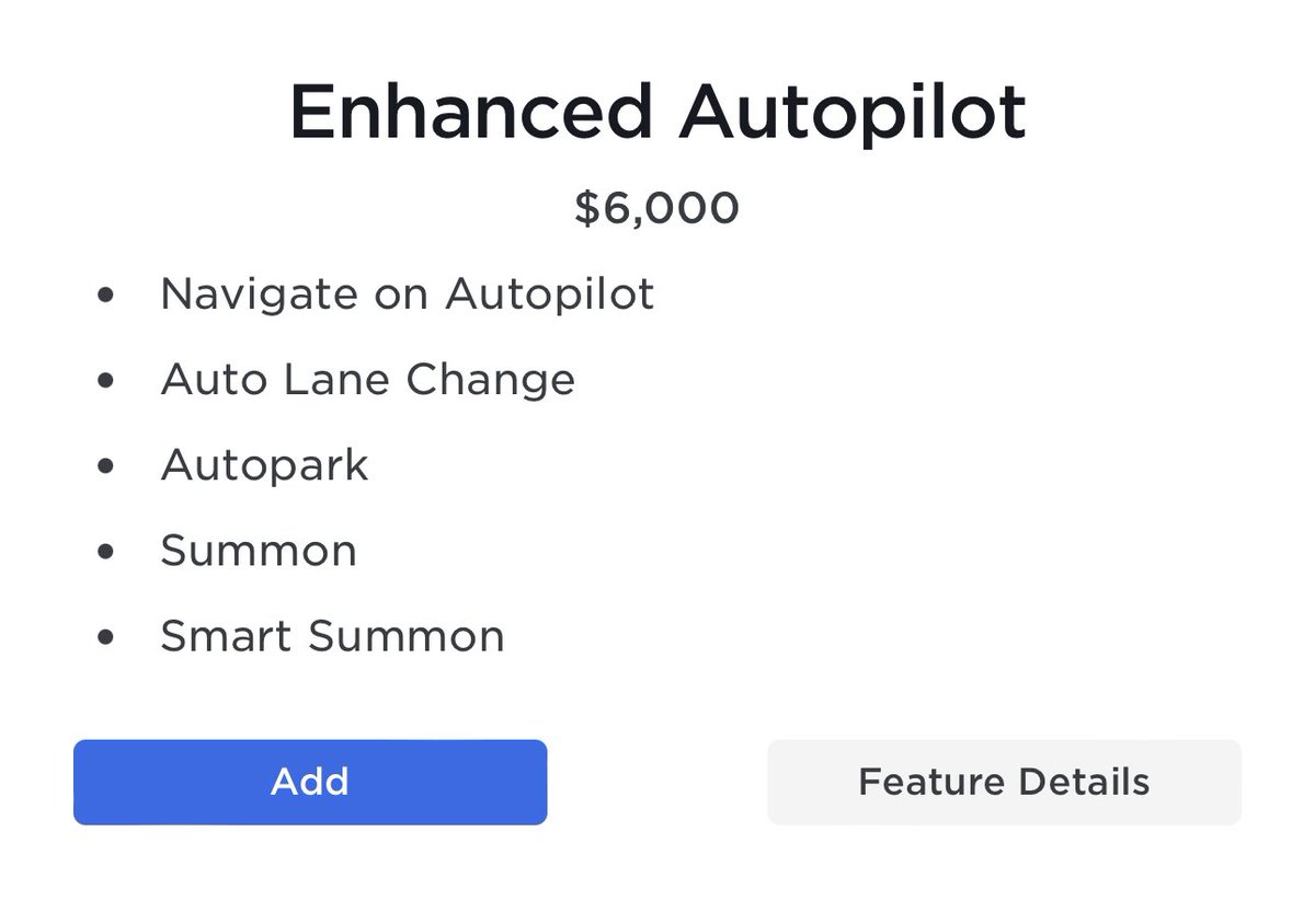 jeremyjudkins_'s tweet image. Elon is a hypocrite.

Every day he sells a Tesla he lies because it says it includes Autopark, Summon, and Smart Summon.

It does not. I’ve had my Tesla for a year and it still doesn’t have them. 

I don’t care if it’s coming soon. 

This needs to be VERY CLEAR when ordering.…
