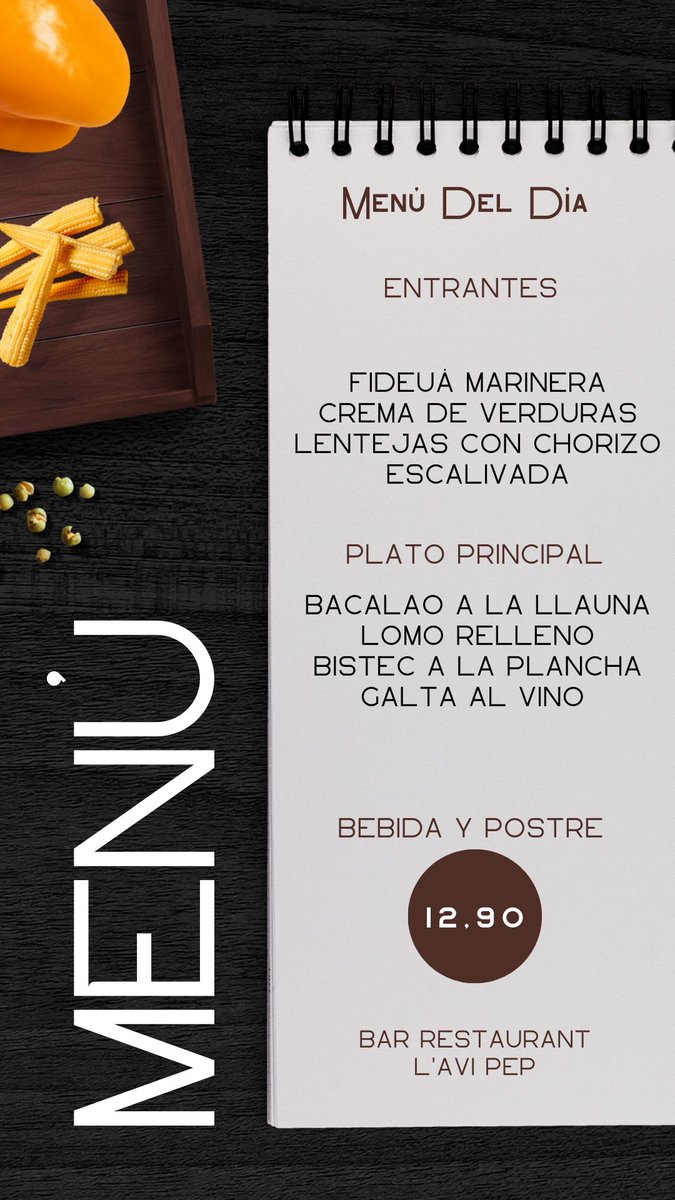 #menudeldia