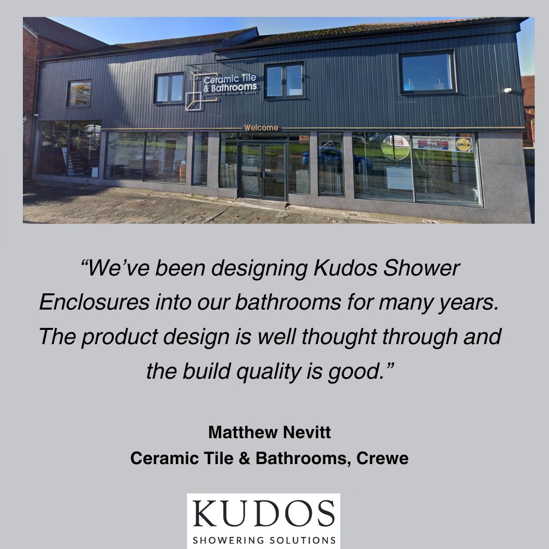 We cherish feedback from our customers, good or bad it helps us constantly improve, but we particularly like it when it’s positive like this comment from a retailer customer in Crewe: Full case study at kudosshowers.co.uk/.../ceramic-ti… #customertestimonial #continualimprovement