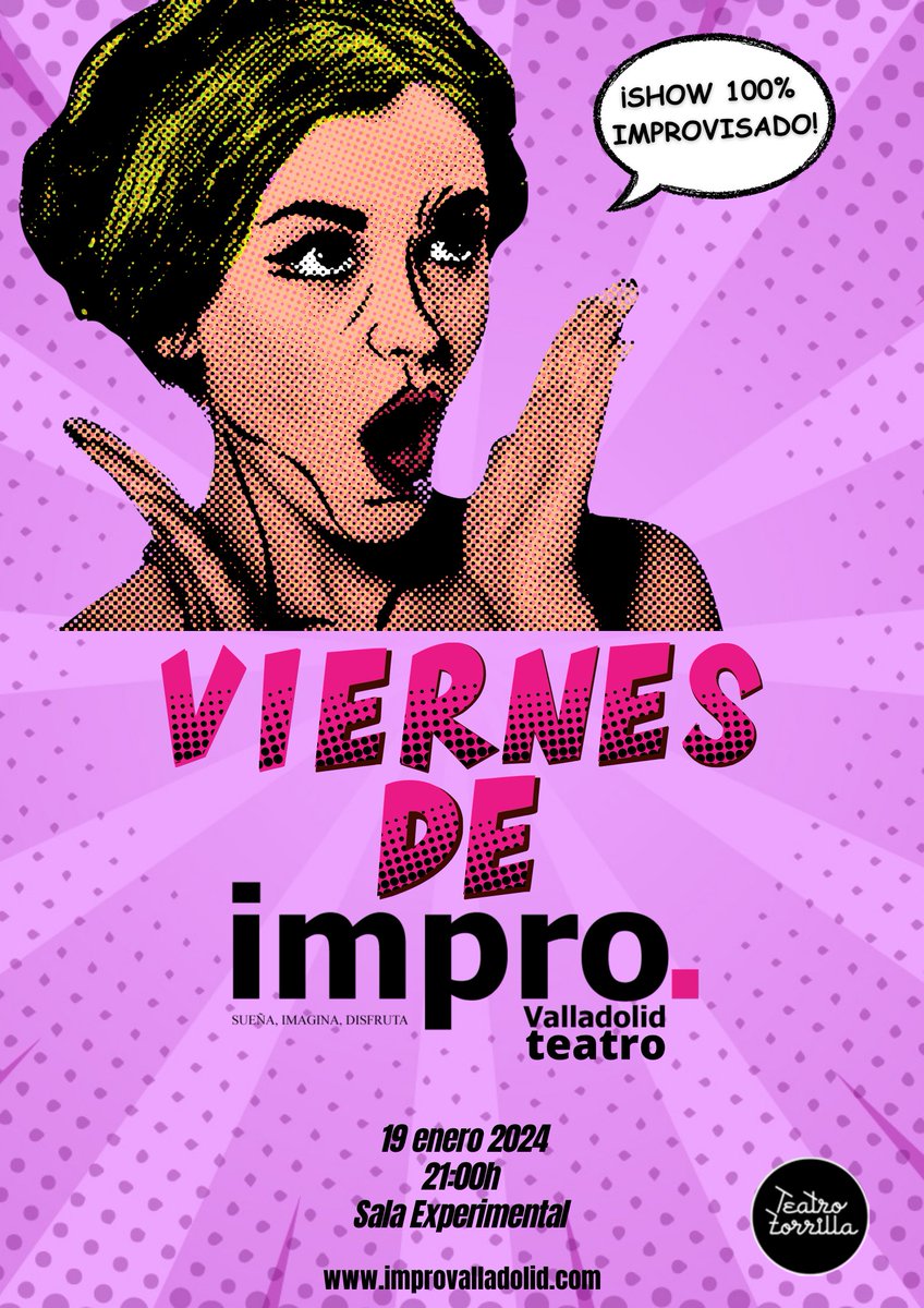 TEATROZORRILLA's tweet photo. Ven a vivir una experiencia teatral única e irrepetible. ¡Viernes de Impro viene a Valladolid para hacerte disfrutar como nunca!
🗓️19 enero
🎟️https://t.co/T5eisKz3hq
@improvalladolid
#impro #improshow #valladolid #teatro https://t.co/uLNiJW9sU3