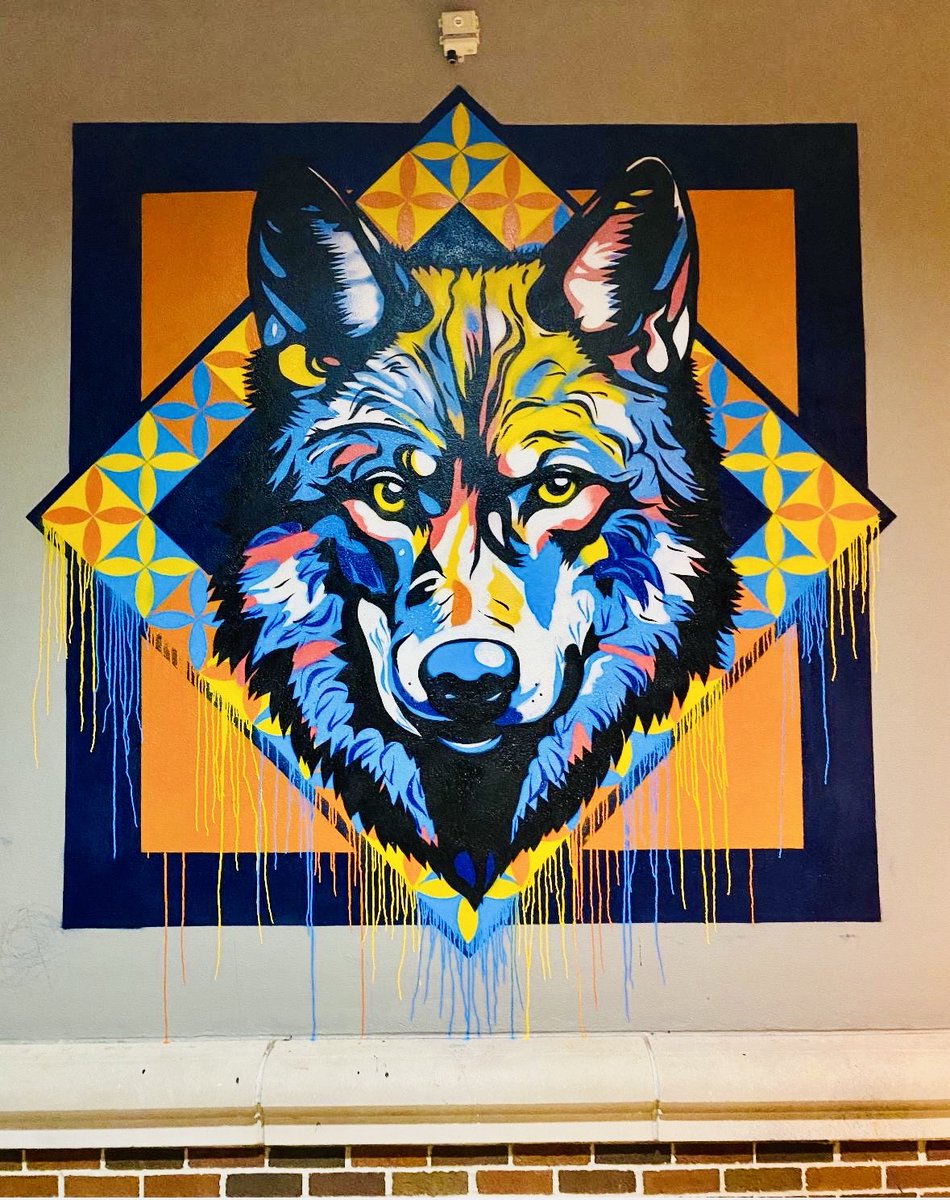 ⁦<a href="/SAISDTwain/">Twain Academy, SAISD</a>⁩ students complete mural on their campus with the help of a parent/artist! ¡Adelante Lobos! ⁦<a href="/DrJaimeAquino/">Jaime Aquino</a>⁩ ⁦<a href="/torresutsa/">Mario S. Torres, Jr.</a>⁩ ⁦<a href="/SecCardona/">Secretary Miguel Cardona</a>⁩