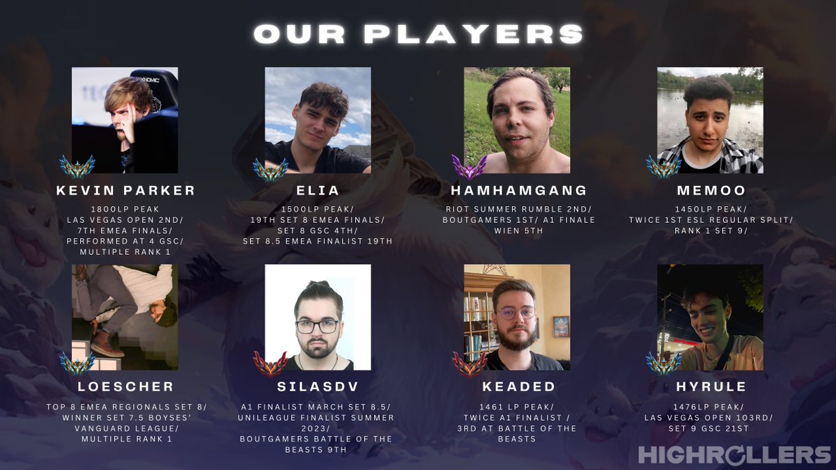 Liebe <a href="/TFT_Germany/">Teamfight Tactics DE</a> community!  Heute ist der Tag, an dem TFT-history geschrieben wird. Das erste deutsche Team im Spiel Teamfight Tactics wird nun mit eurer Unterstützung die kommenden Turniere antreten! Stolz dürfen wir unsere ersten Spieler präsentieren #wearehighrollers
