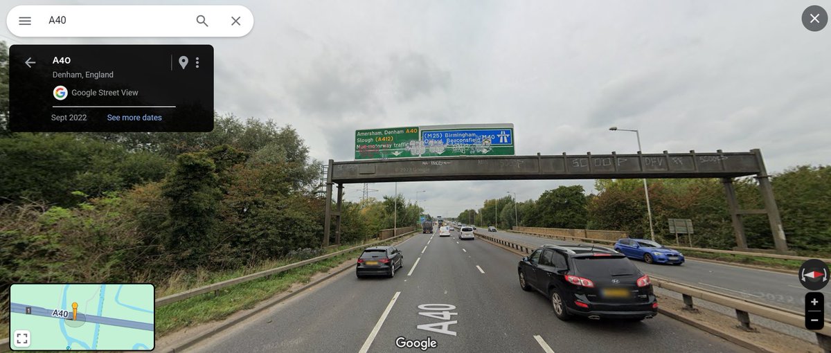 ToWhomItMaySL9's tweet photo. @NationalHways @HighwaysSEAST @BucksCouncil @Bucks_Highways @Hillingdon who responsible for road &amp; verges (incl road furniture) on A40 frm Target-Denham roundabouts, nr M40 start? LITTER, graffiti, damaged signs/lights, overgrown vegetation. Truly shocking! @Hillingdon especially https://t.co/f0guexiF28