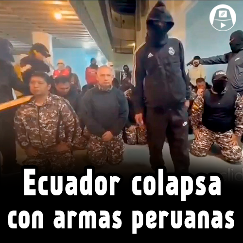 laencerronaperu's tweet photo. ¡Buenos días! 🇪🇨 Colapso total en Ecuador. 22 bandas son declaradas terroristas. Y algunas usan municiones peruanas. ¿Cómo se llegó esto? Desde el lugar de los hechos, nos lo explica María Belén Arroyo.

🔗Mira el episodio de HOY aquí: https://t.co/FRrGczxiYL https://t.co/FjLFg8mc0B